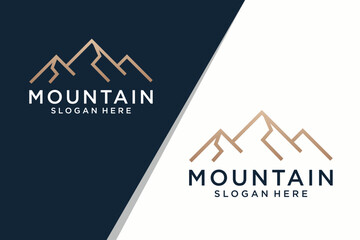 mountain logo design with luxury concept