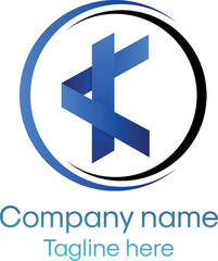 K Digital corporate Real estate modern business vector logo.