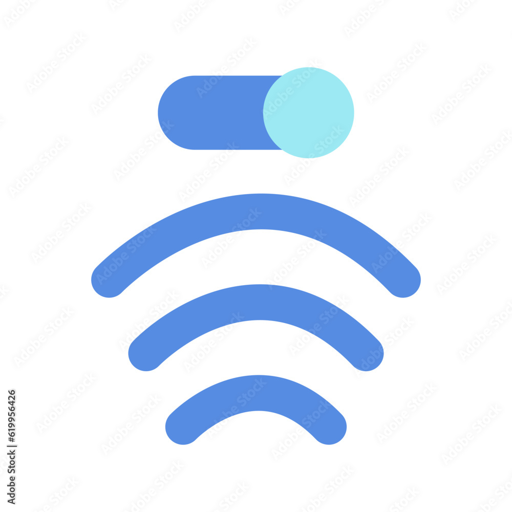 Poster wifi on vector icon. wifi vector icon. slider to the right to turn on the vector. vector illustratio
