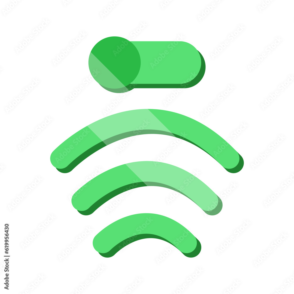 Poster wifi disabled vector icon. wifi vector icon. slider to the left turns off the vector. vector illustr