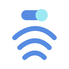 Wifi on vector icon. Wifi vector icon. Slider to the right to turn on the vector. Vector illustration.