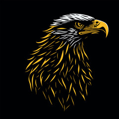 Obraz premium Eagle Head Silhouette colorful vector By Alim Graphic