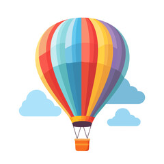 Hot air balloon. Cute image of an isolated balloon.