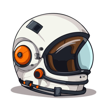 Astronaut helmet isolated. Cute image of a space suit helmet.