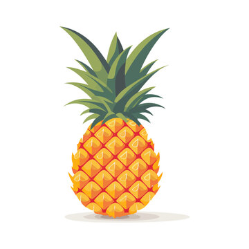 Pineapple icon. Cute image of an isolated pineapple. Vector illustration