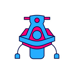 Filled outline Snowmobile icon isolated on white background. Snowmobiling sign. Extreme sport. Vector