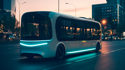  Artificial Intelligence technology in autonomous self-driving car. Futuristic Concept. Generative Ai technology.