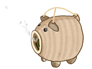 夏の風物詩　蚊取りぶた