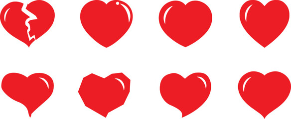 Vector Valentine's Day romantic hearts