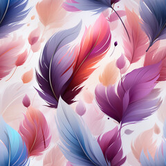 boho seamless feathers pattern