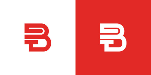 b abstract initial logo