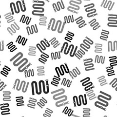 Black Fire hose reel icon isolated seamless pattern on white background. Vector