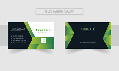 Modern Double-sided creative business card and  name card,horizontal simple clean template vector design, layout in rectangle size