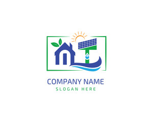 Trade, import, public services and food logo