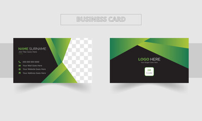 Modern Double-sided creative business card and  name card,horizontal simple clean template vector design, layout in rectangle size