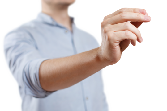 Male hand gesture cut out