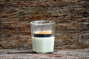 glass of milk and coffee