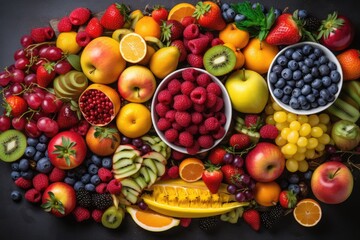 Piles of delicious fruit laid out together