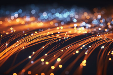 Fiber optic technology background material, generated by AI