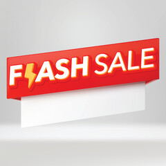 Flash sale 3D-style vector banner are available for use on online shopping websites or in social media advertising.