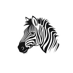 Fototapeta na wymiar Zebra head vector illustration. Isolated on a white background.
