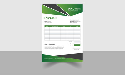 Modern, Creative and Minimal Corporate Business Invoice design template vector illustration bill form price invoice. Creative invoice template vector. business stationery design payment agreement