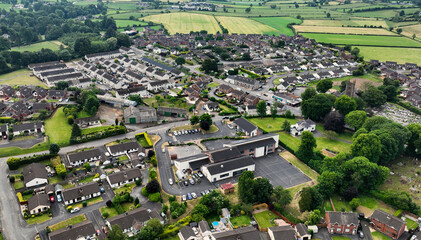 Aerial view of Maralin Village Primary School Magheralin Craigavon Co Down Northern Ireland