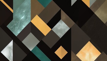 Abstract geometric background, Modern texture, Concept art, Geometric gradient pattern, turquoise, gold, Black Geometric Pattern, Granite abstract, Marble Geometric background
