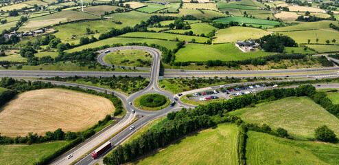 Aerial view of Roads and Infrastructure at Newry City Bypass County Down Northern Ireland