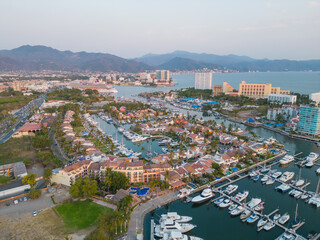 Fototapeta premium Marina Puerto Vallarta drone