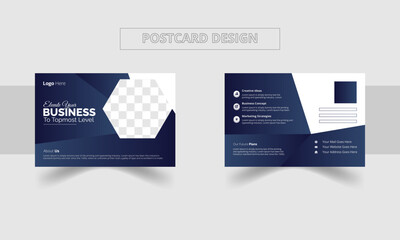 amazing and modern vector corporate and stylish postcard design