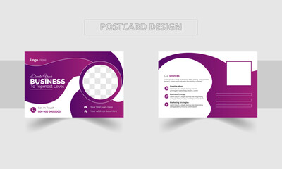 amazing and modern vector corporate and stylish postcard design