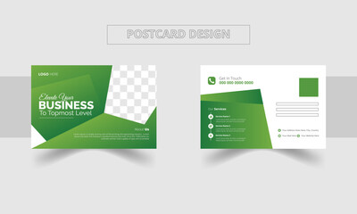 amazing and modern vector corporate and stylish postcard design