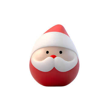 santa claus isolated on a white background. 3d render