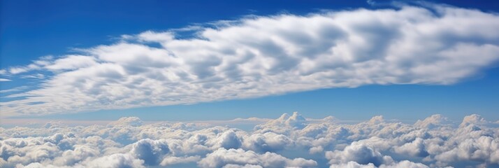 Naklejka premium Panoramic blue sky and white clouds material