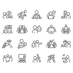  Business Leadership icons vector design 
