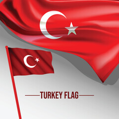 Free vector illustration of turkey flag