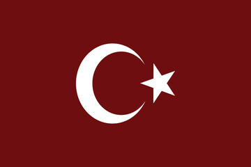 free vector illustration of turkey flag