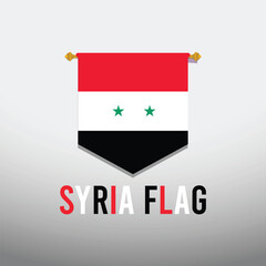 Free vector illustration of syria flag