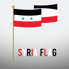 Free vector illustration of syria flag