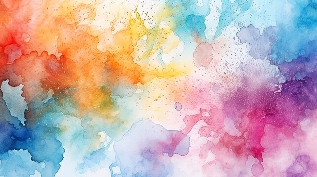 Splash of pastel watercolor paint, abstract color pattern background,