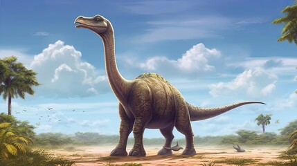 Fototapeta premium Tyrannosaurus dinosaur 3d render. AI generated art illustration. 