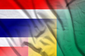 Thailand and Guinea political flag international contract GIN THA
