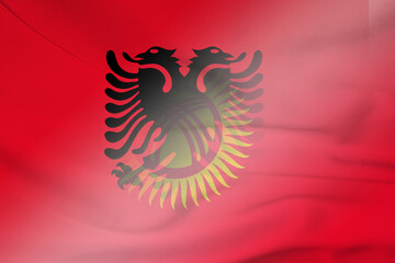 Albania and Kyrgyzstan national flag international relations KGZ ALB