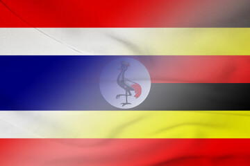 Thailand and Uganda state flag transborder contract UGA THA