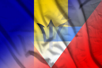 Barbados and Antigua and Barbuda state flag international contract ATG BRB