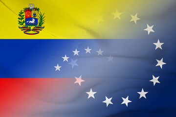 Venezuela and Cook islands official flag transborder contract COK VEN
