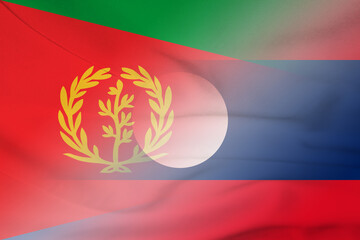 Eritrea and Laos state flag international negotiation LAO ERI