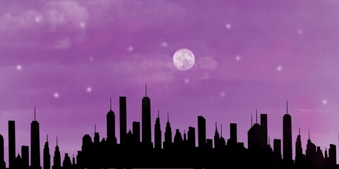 new work independent background the building over the moon canvas star image wallpaper theme artistic civil design 
