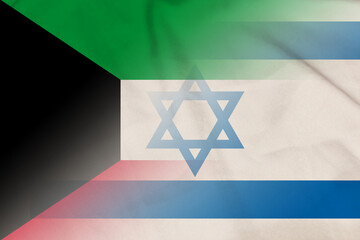 Kuwait and Israel political flag transborder contract ISR KWT